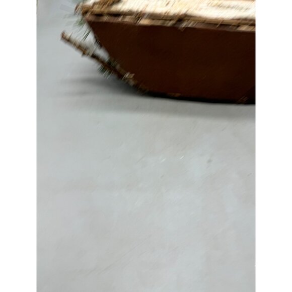 Rustic Birch Bark & Pine Cone Basket Handle Christmas decor wall handing READ - Picture 9 of 9